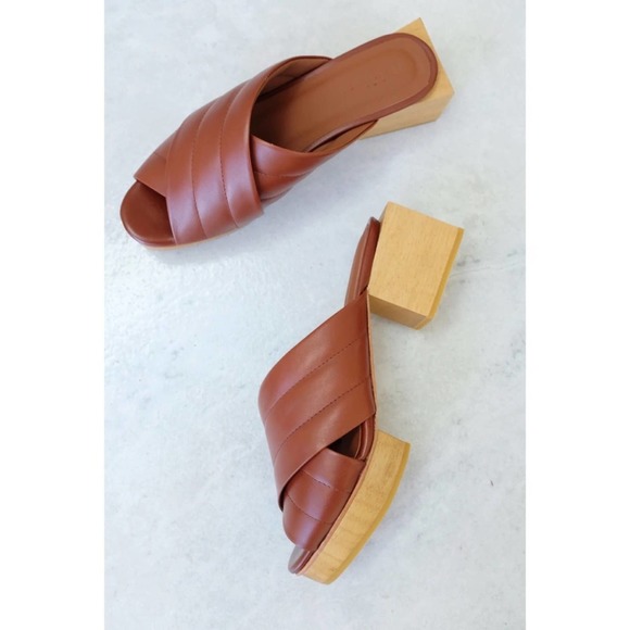 Beklina Matisse Criss-Cross Platform Slides (size 6.5) - Picture 2 of 9